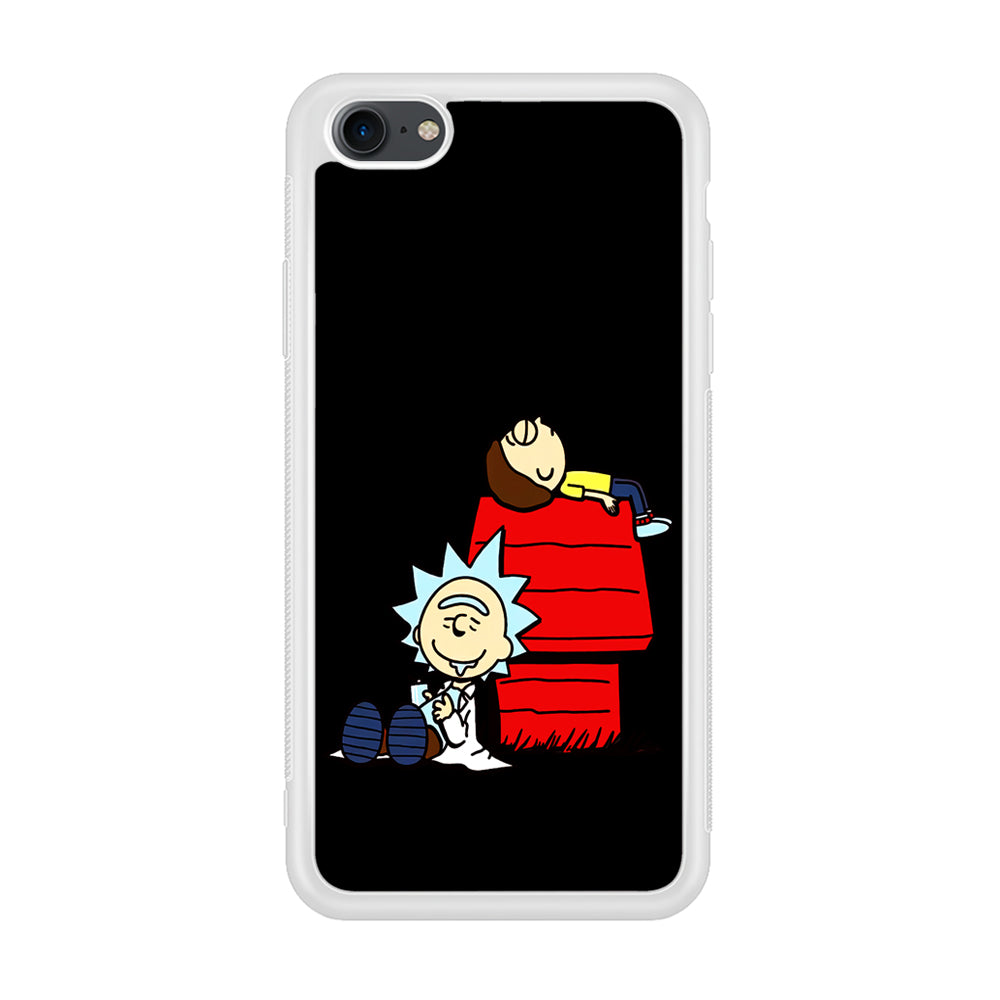 Rick and Morty Snoopy House iPhone 7 Case-Phone Case-Rubber White (2D Case)-Altracase