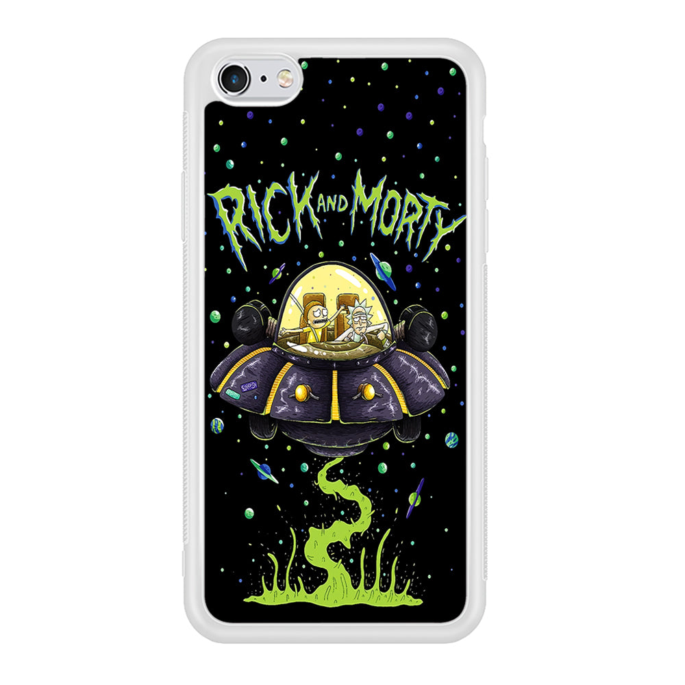 Rick and Morty Spacecraft iPhone 6 | 6s Case-Phone Case-Rubber White (2D Case)-Altracase