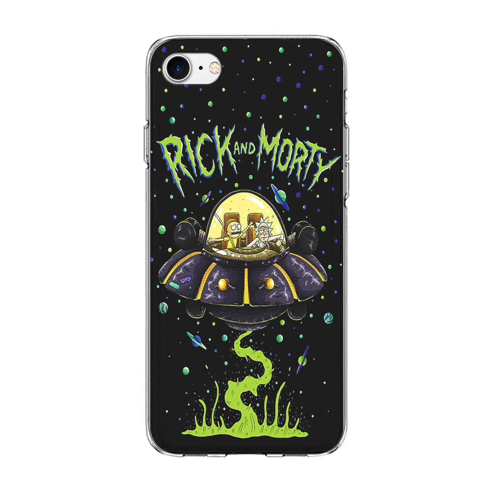 Rick and Morty Spacecraft iPhone 7 Case-Phone Case-Clear Soft Case-Altracase