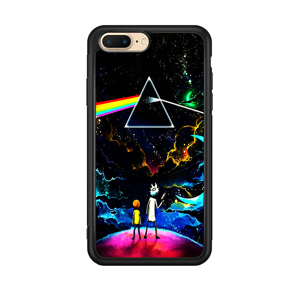 Rick and Morty Triangle Painting iPhone 7 Plus Case-Phone Case-Rubber Black (2D Case)-Altracase