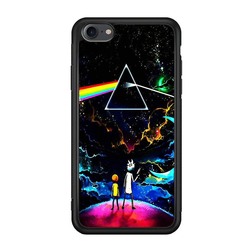 Rick and Morty Triangle Painting iPhone 7 Case-Phone Case-Rubber Black (2D Case)-Altracase