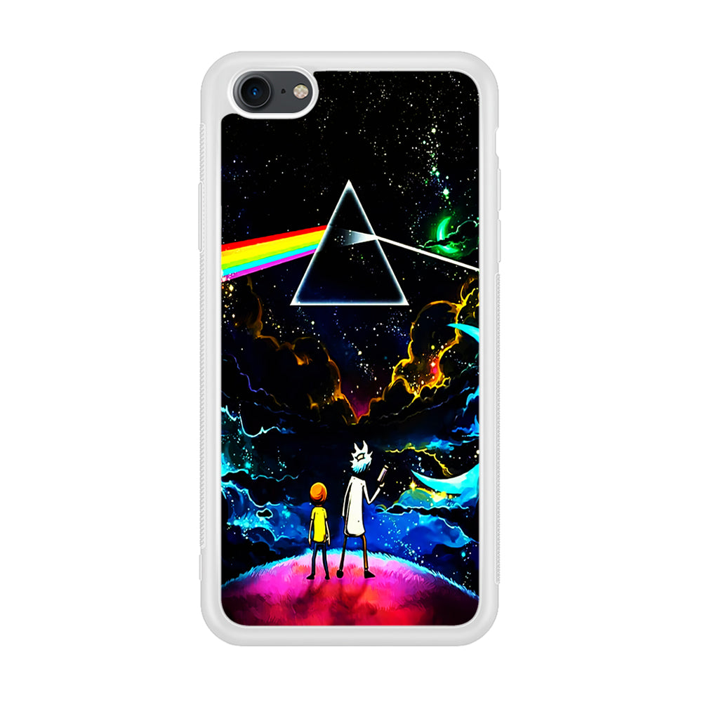 Rick and Morty Triangle Painting iPhone 7 Case-Phone Case-Rubber White (2D Case)-Altracase
