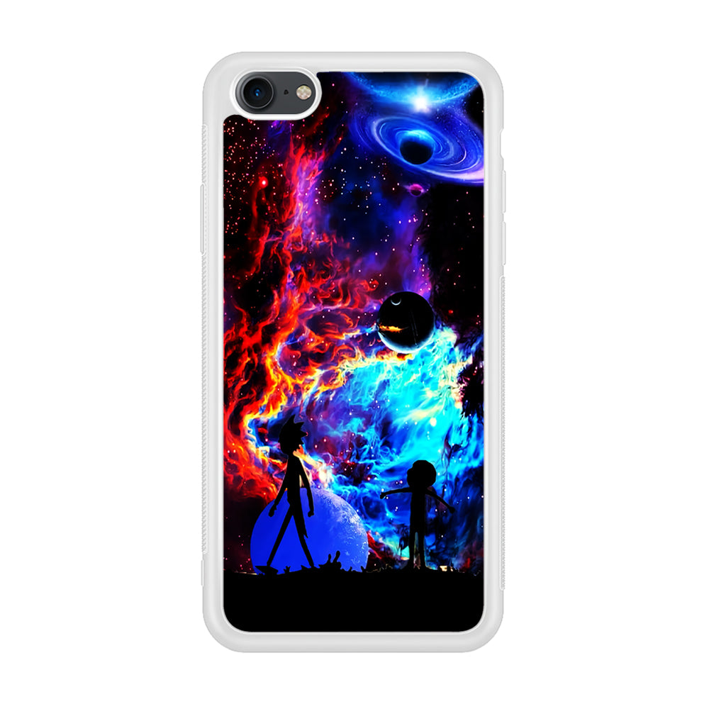 Rick and Morty Wonderful Galaxy iPhone 7 Case-Phone Case-Rubber White (2D Case)-Altracase