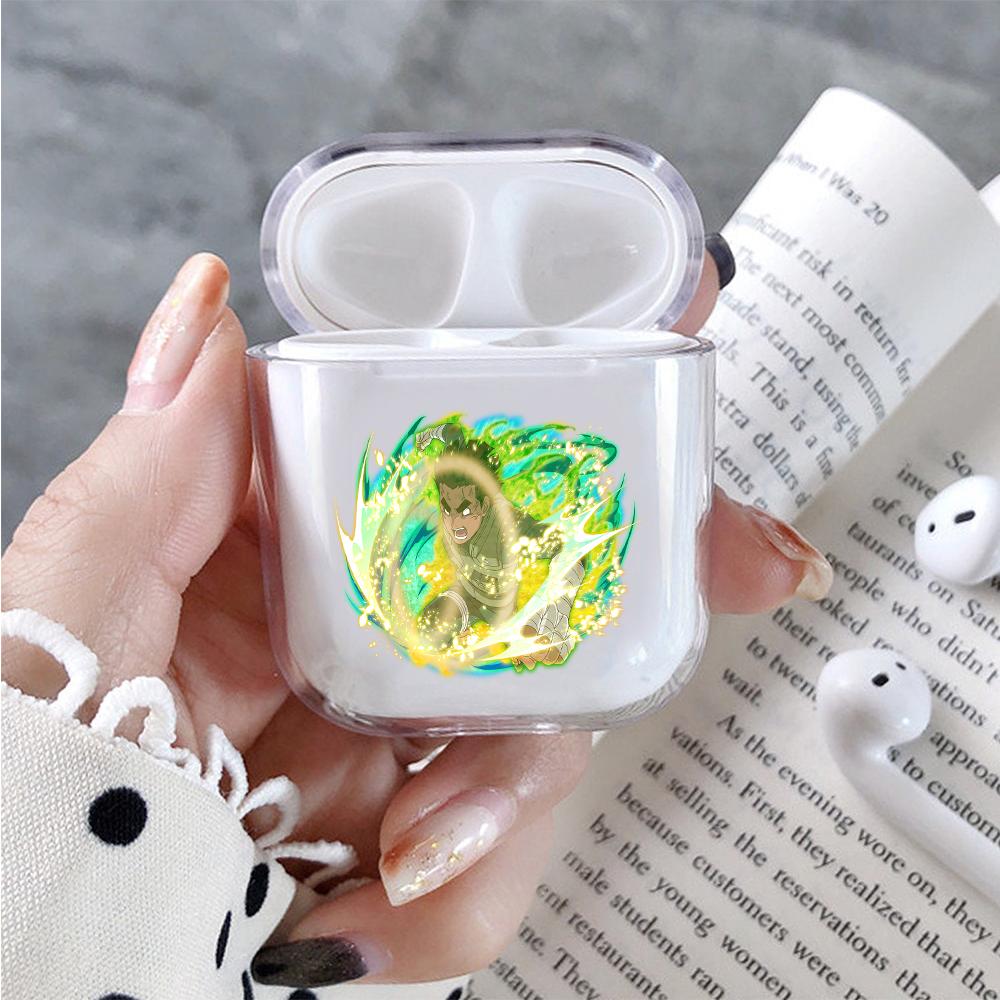 Rock Lee Ultimate Jutsu Hard Plastic Protective Clear Case Cover For Apple Airpods-AirPod Case-Altracase