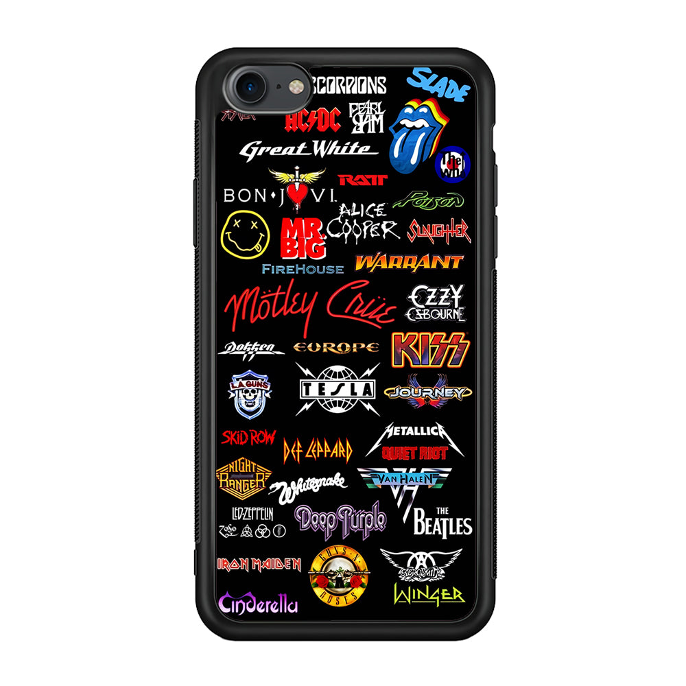Rock and Metal Band Logo iPhone 7 Case-Phone Case-Rubber Black (2D Case)-Altracase