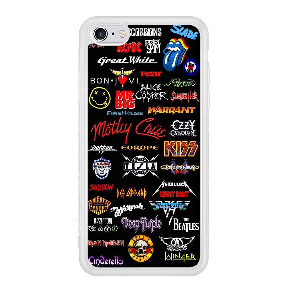 Rock and Metal Band Logo iPhone 6 Plus | 6s Plus Case-Phone Case-Rubber White (2D Case)-Altracase