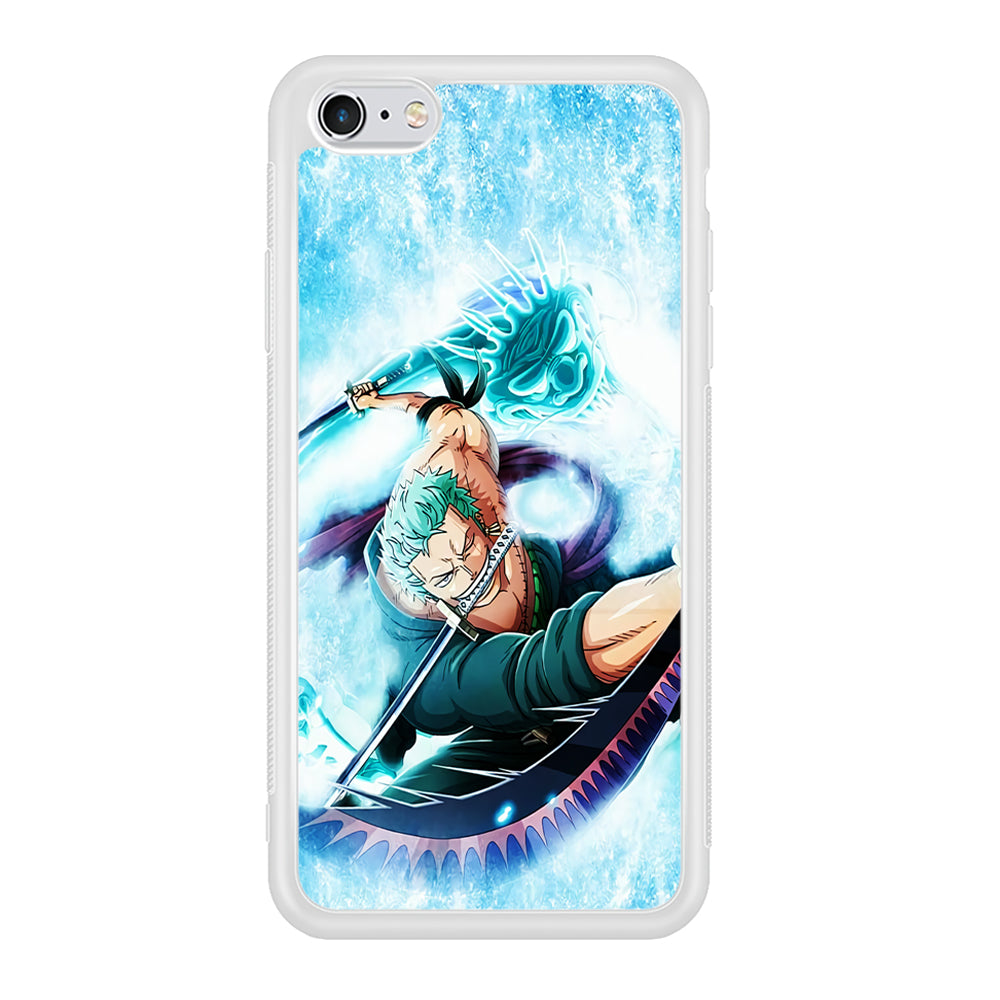 Roronoa Zoro Dragon Sword iPhone 6 | 6s Case-Phone Case-Rubber White (2D Case)-Altracase