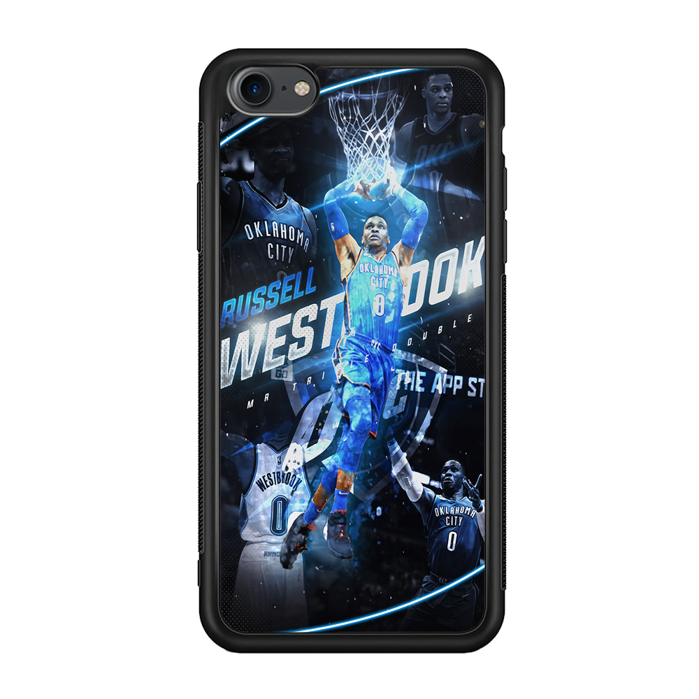 Russell Westbrook OKC iPhone 7 Case-Phone Case-Rubber Black (2D Case)-Altracase