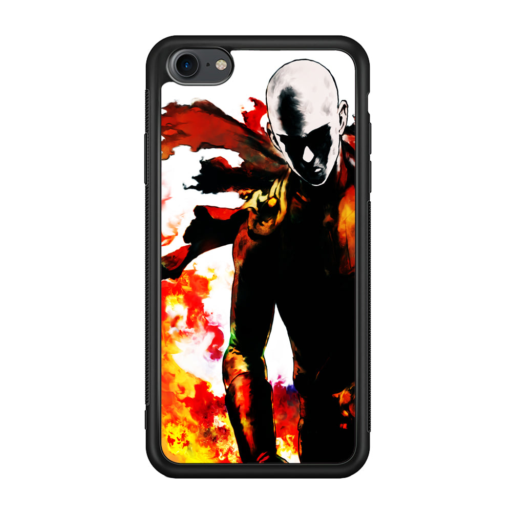 Saitama Strongest Man iPhone 7 Case-Phone Case-Rubber Black (2D Case)-Altracase