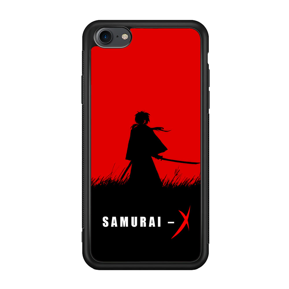 Samurai X Silhouette Poster iPhone 7 Case-Phone Case-Rubber Black (2D Case)-Altracase