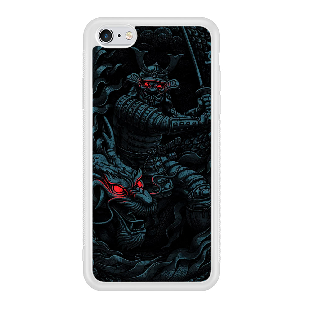 Samurai and Dragon iPhone 6 | 6s Case-Phone Case-Rubber White (2D Case)-Altracase