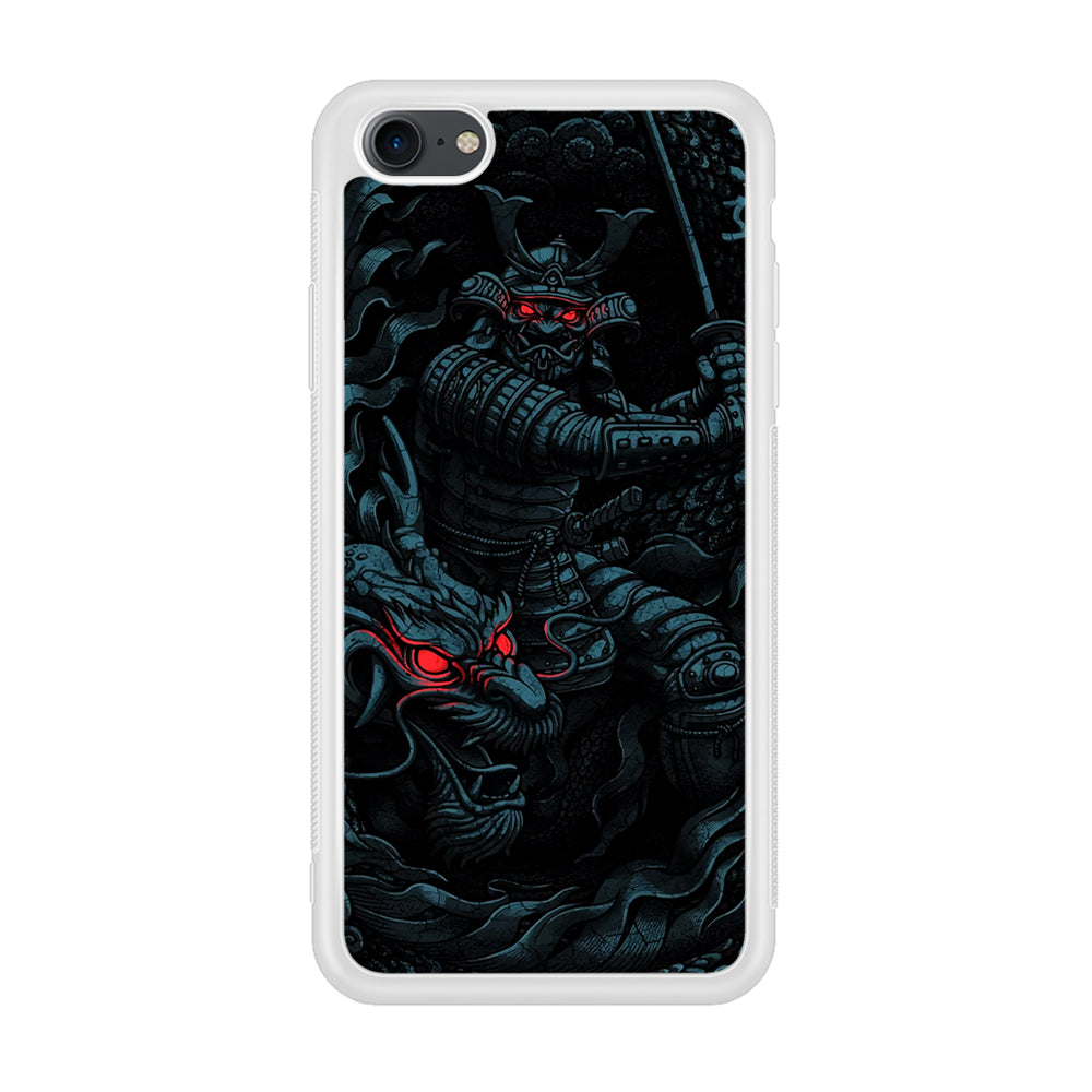 Samurai and Dragon iPhone 7 Case-Phone Case-Rubber White (2D Case)-Altracase
