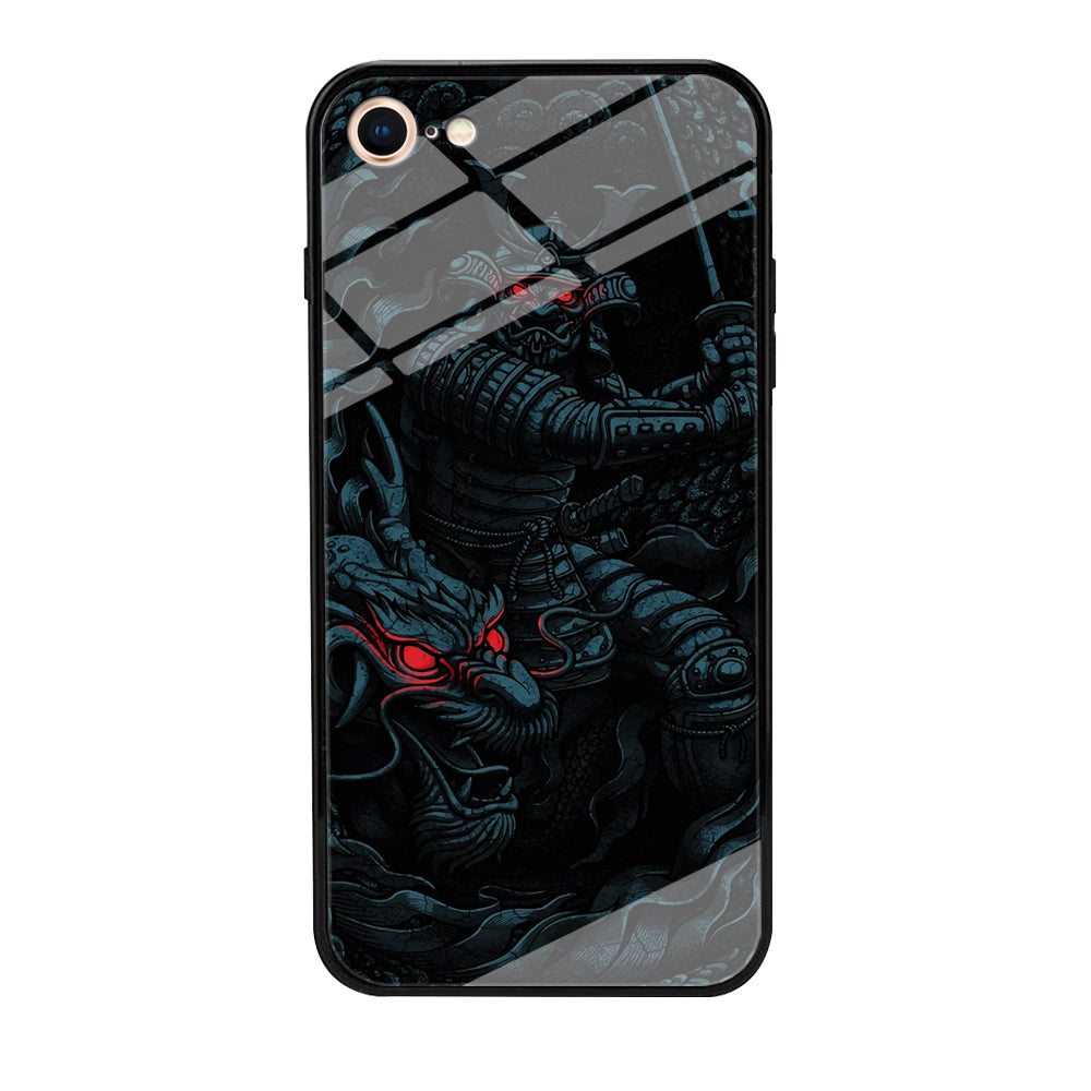 Samurai and Dragon iPhone 7 Case-Phone Case-Tempered Glass Case-Altracase