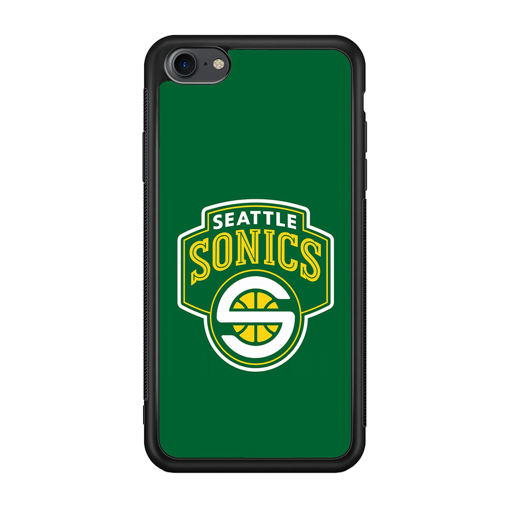 Seattle SuperSonics Logo iPhone 7 Case-Phone Case-Rubber Black (2D Case)-Altracase