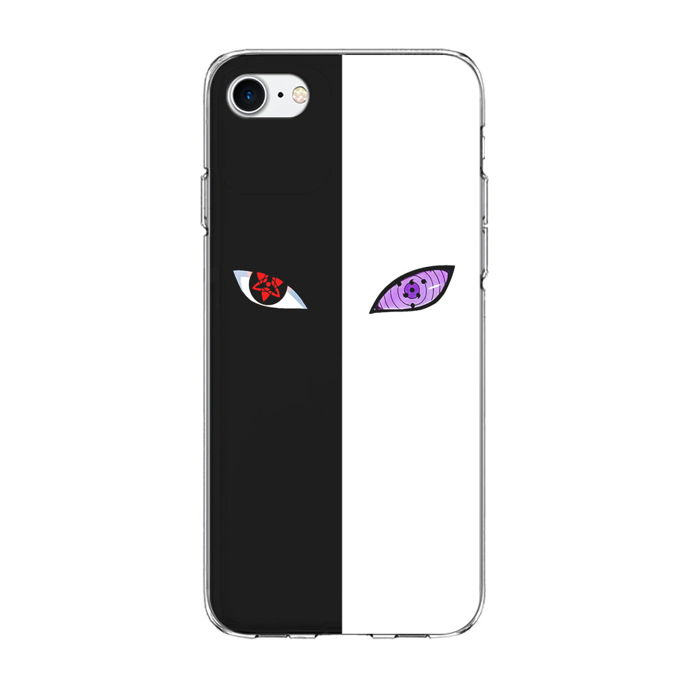 Sharingan Rinnegan Black White iPhone 7 Case-Phone Case-Clear Soft Case-Altracase