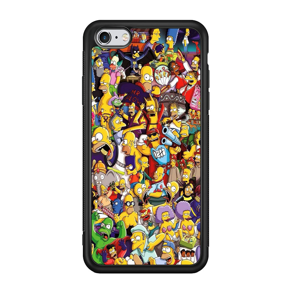 Simpson All Character iPhone 6 | 6s Case-Phone Case-Rubber Black (2D Case)-Altracase