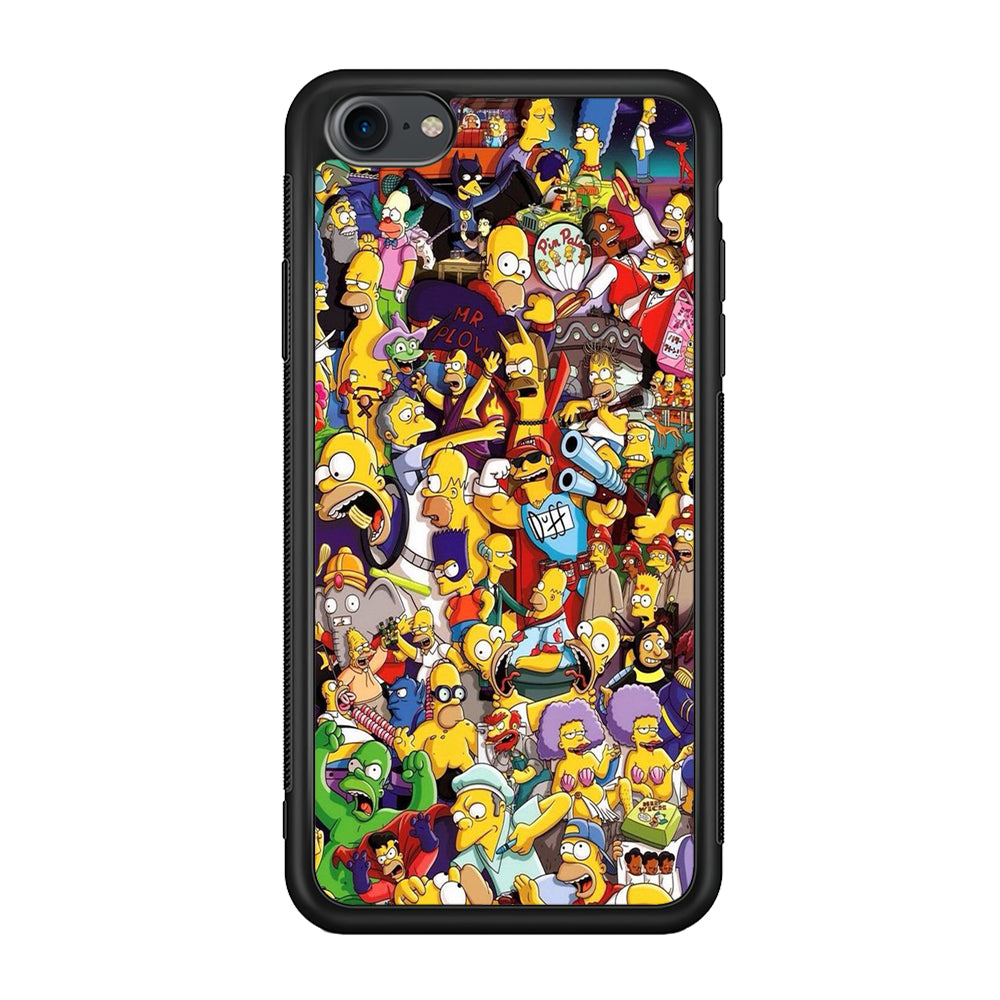 Simpson All Character iPhone 7 Case-Phone Case-Rubber Black (2D Case)-Altracase
