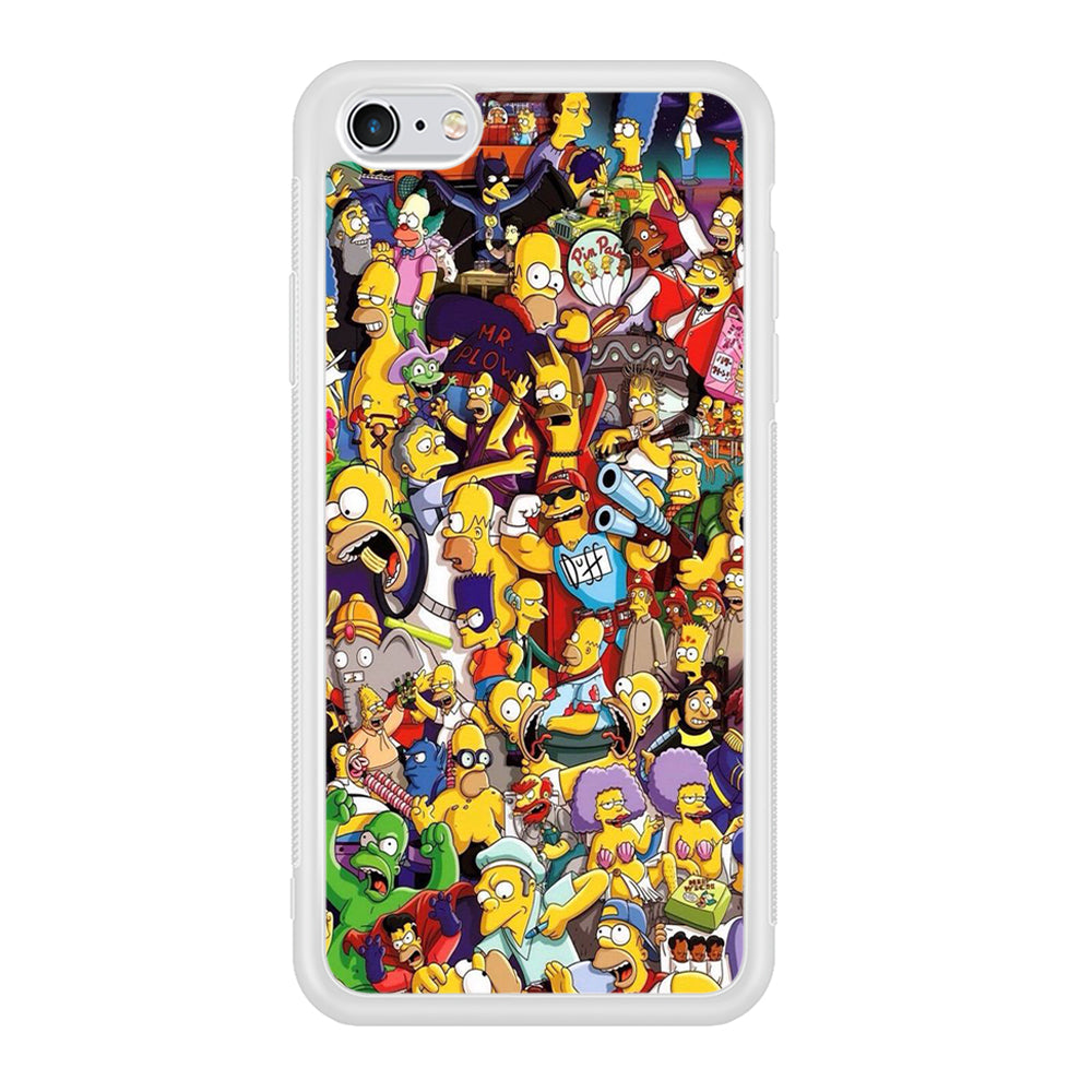 Simpson All Character iPhone 6 | 6s Case-Phone Case-Rubber White (2D Case)-Altracase