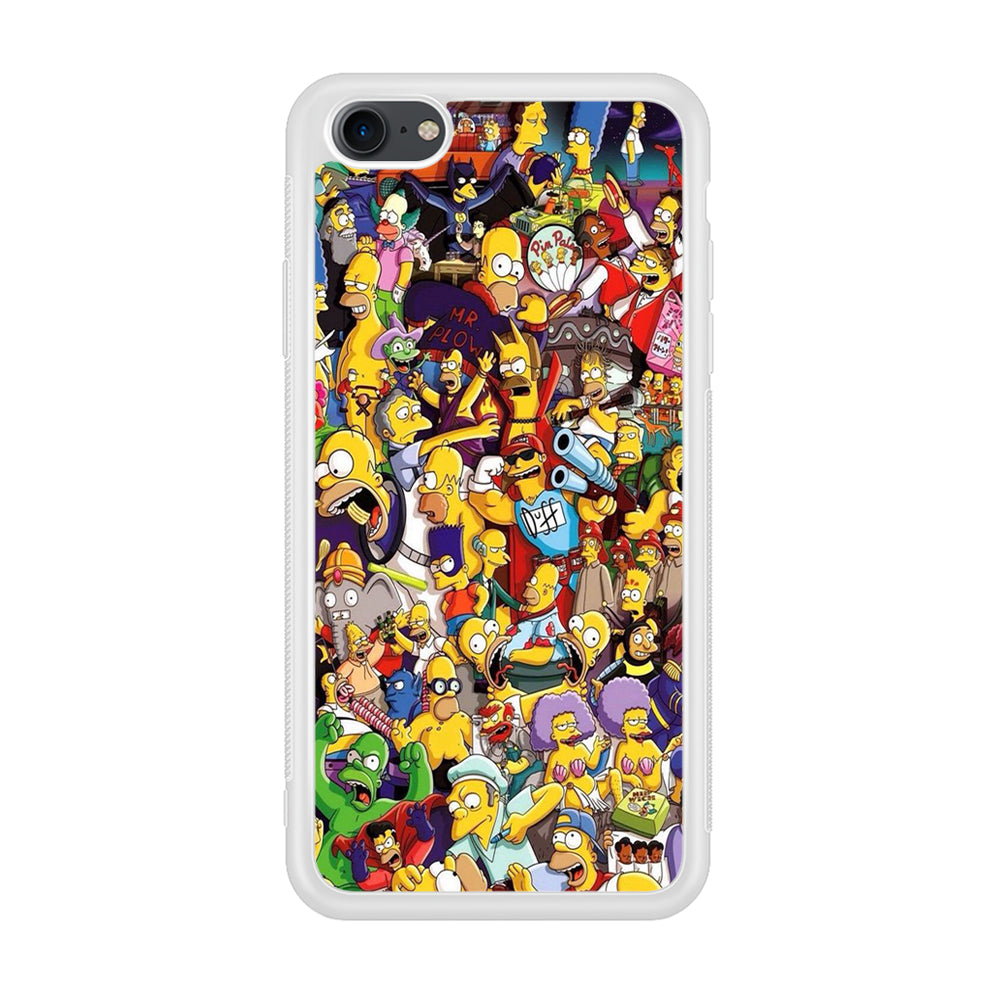 Simpson All Character iPhone 7 Case-Phone Case-Rubber White (2D Case)-Altracase