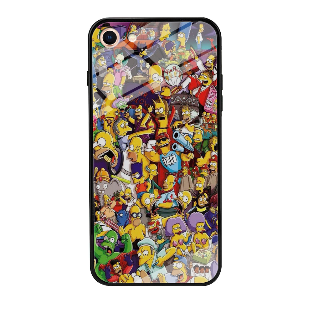 Simpson All Character iPhone 7 Case-Phone Case-Tempered Glass Case-Altracase