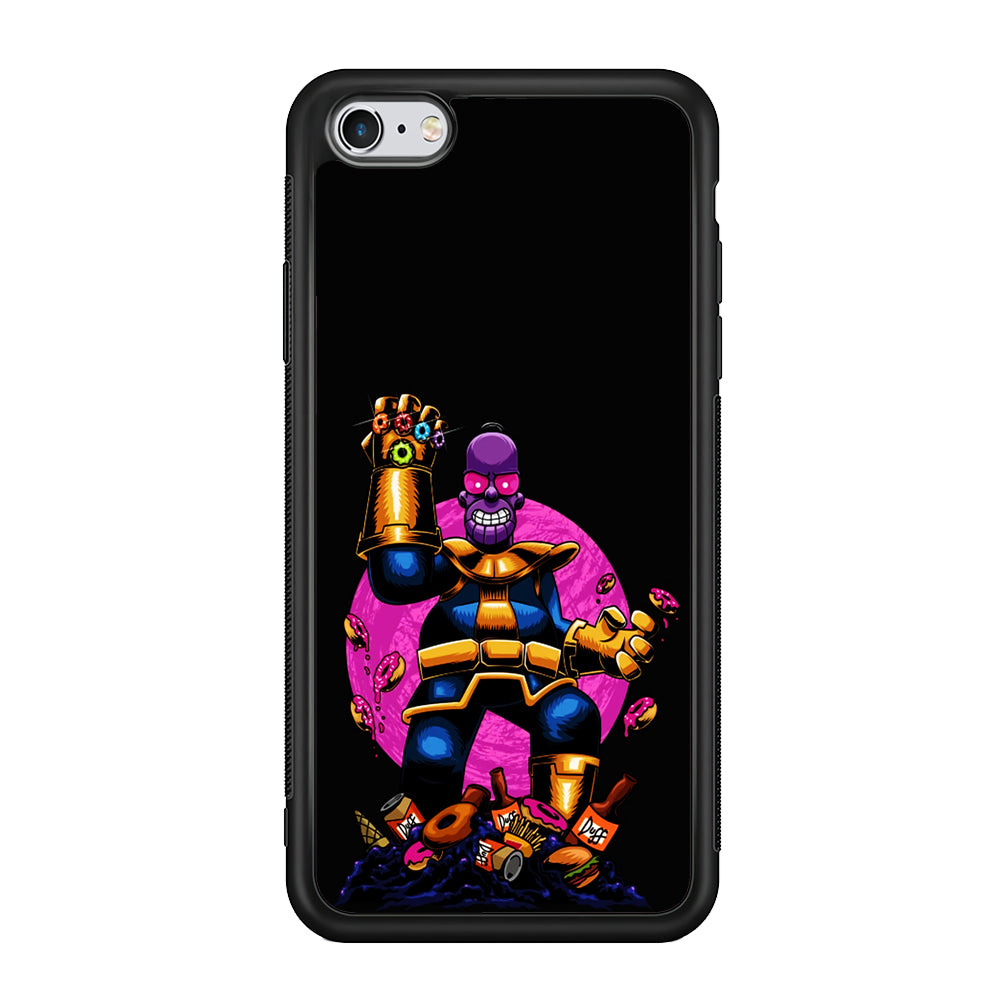 Simpson Homer Thanos iPhone 6 | 6s Case-Phone Case-Rubber Black (2D Case)-Altracase