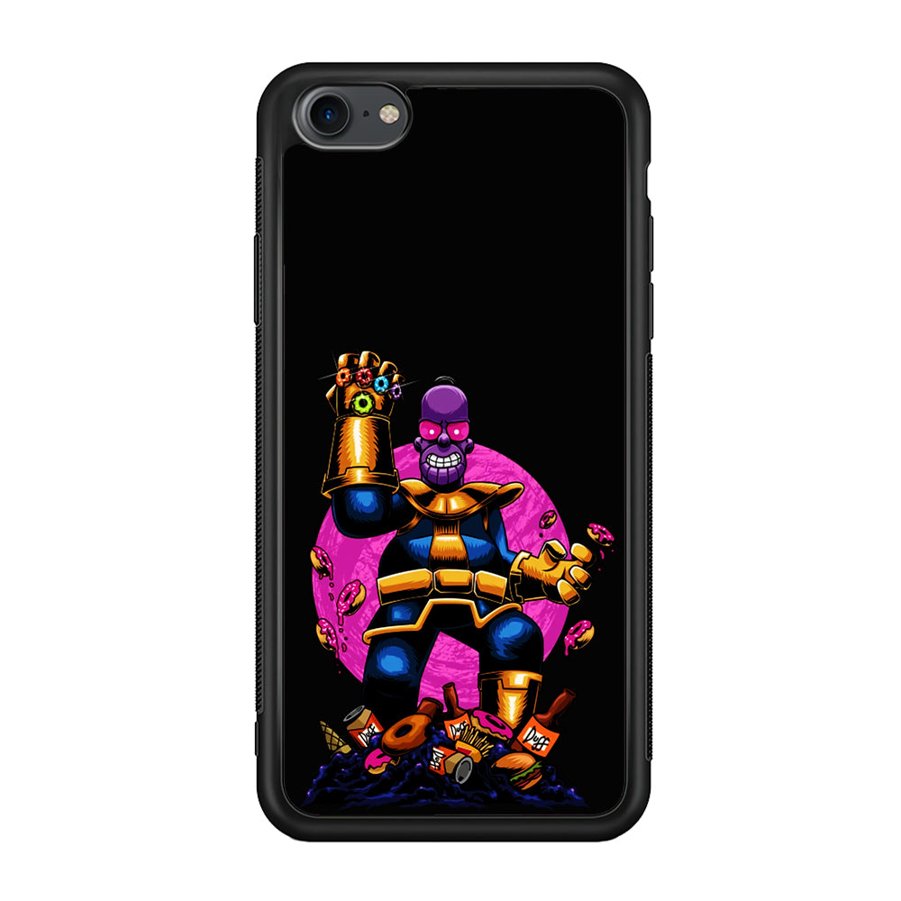 Simpson Homer Thanos iPhone 7 Case-Phone Case-Rubber Black (2D Case)-Altracase