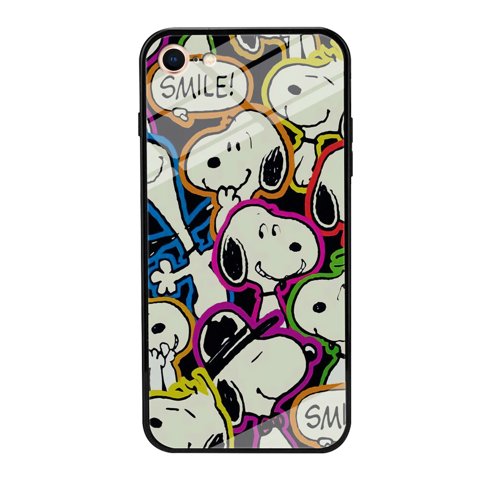 Snoopy Doodle iPhone 7 Case-Phone Case-Tempered Glass Case-Altracase
