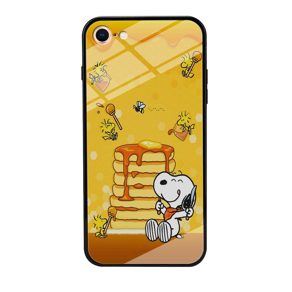 Snoopy Eats Honey iPhone 7 Case-Phone Case-Tempered Glass Case-Altracase
