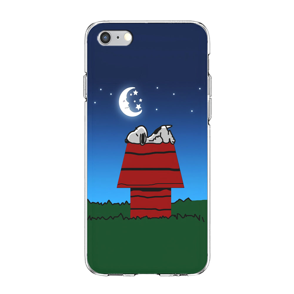 Snoopy Sleeps at Night iPhone 6 Plus | 6s Plus Case-Phone Case-Clear Soft Case-Altracase