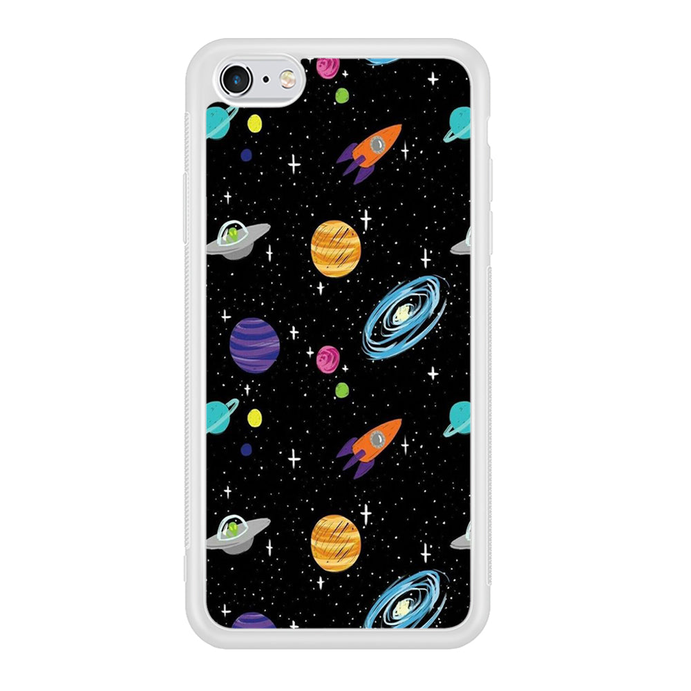 Space Pattern 003 iPhone 6 | 6s Case-Phone Case-Rubber White (2D Case)-Altracase