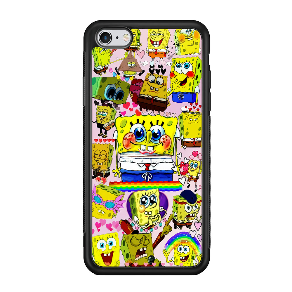 Spongebob Cute Character iPhone 6 | 6s Case-Phone Case-Rubber Black (2D Case)-Altracase