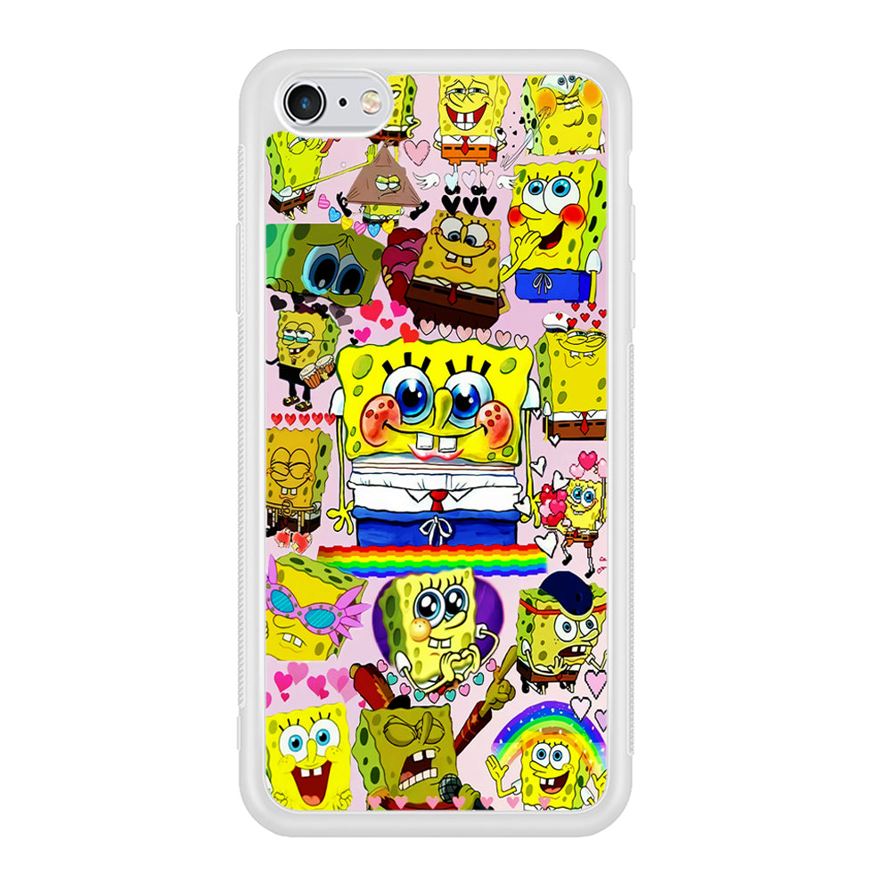 Spongebob Cute Character iPhone 6 | 6s Case-Phone Case-Rubber White (2D Case)-Altracase