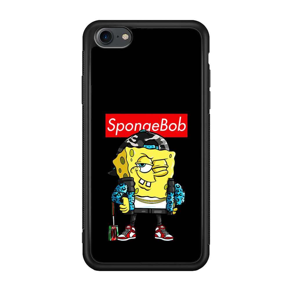 Spongebob Hypebeast iPhone 7 Case-Phone Case-Rubber Black (2D Case)-Altracase