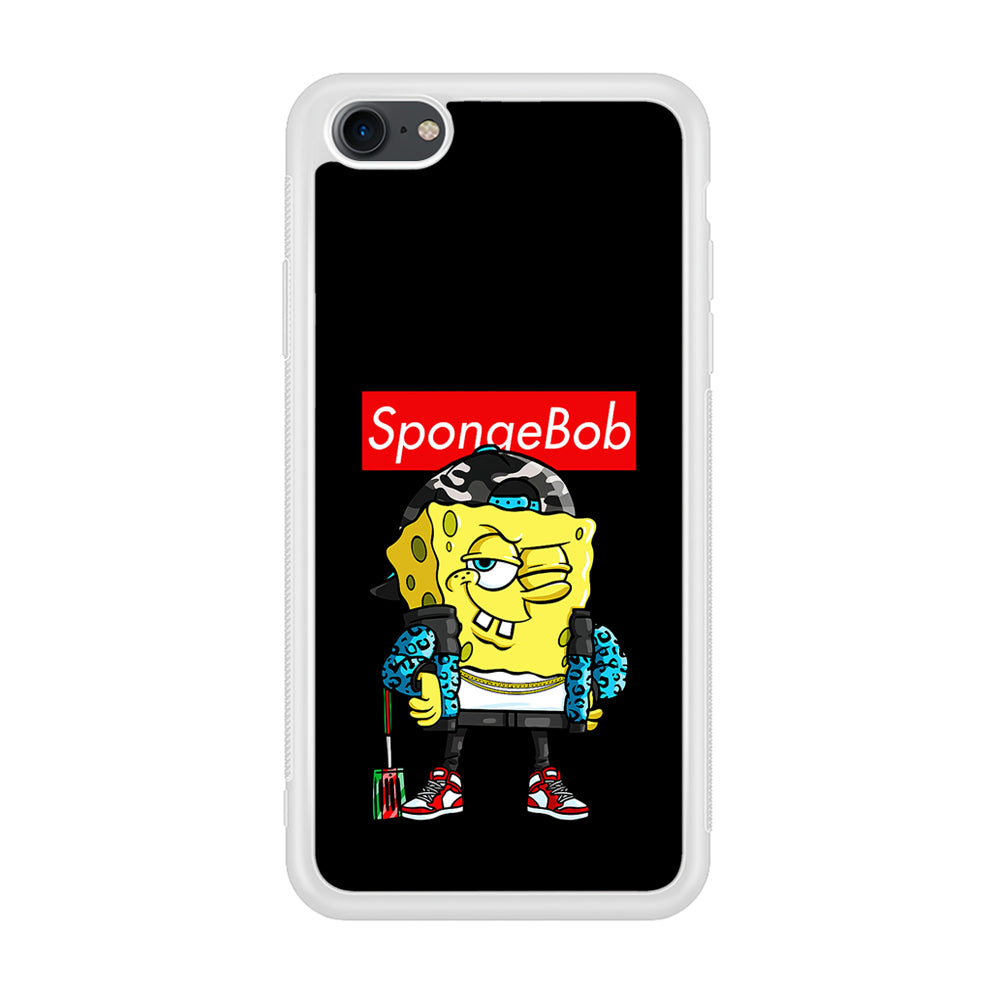 Spongebob Hypebeast iPhone 7 Case-Phone Case-Rubber White (2D Case)-Altracase