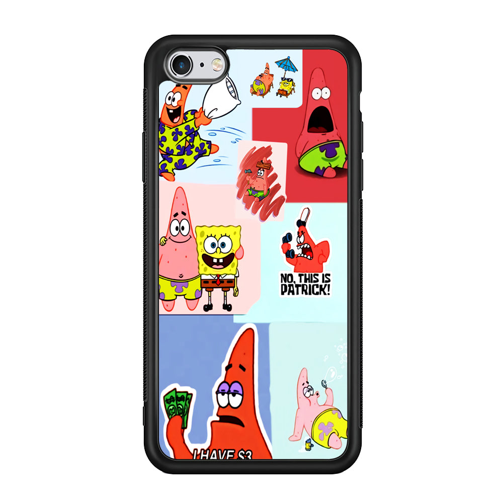 Spongebob Patrick Aesthetic iPhone 6 | 6s Case-Phone Case-Rubber Black (2D Case)-Altracase