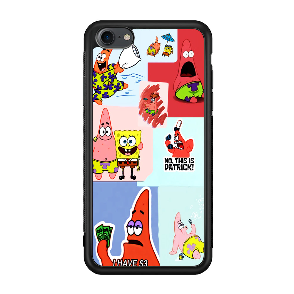 Spongebob Patrick Aesthetic iPhone 7 Case-Phone Case-Rubber Black (2D Case)-Altracase