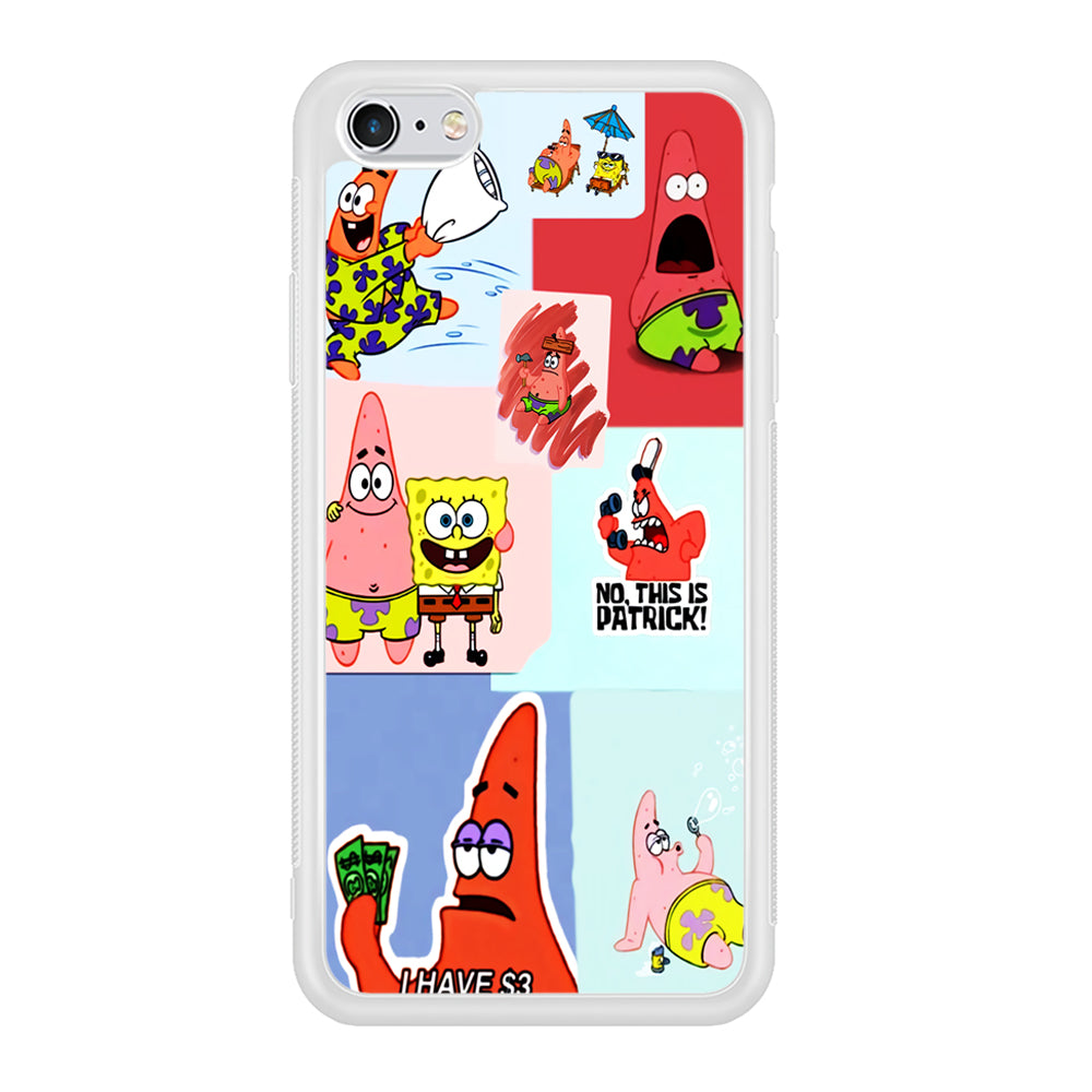 Spongebob Patrick Aesthetic iPhone 6 | 6s Case-Phone Case-Rubber White (2D Case)-Altracase