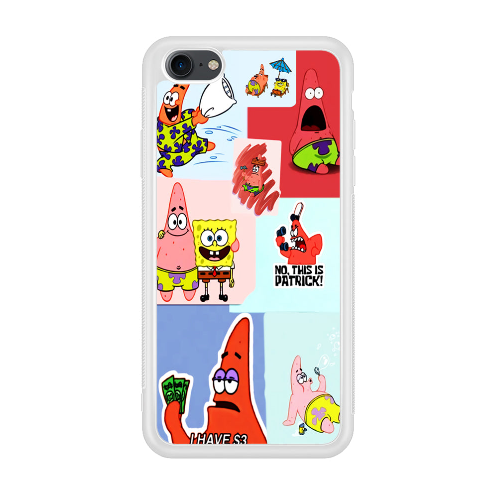 Spongebob Patrick Aesthetic iPhone 7 Case-Phone Case-Rubber White (2D Case)-Altracase