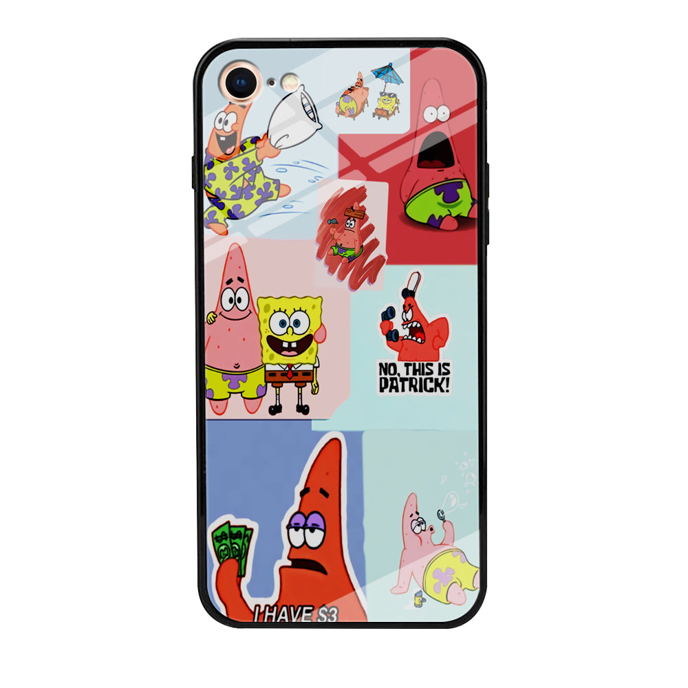 Spongebob Patrick Aesthetic iPhone 7 Case-Phone Case-Tempered Glass Case-Altracase
