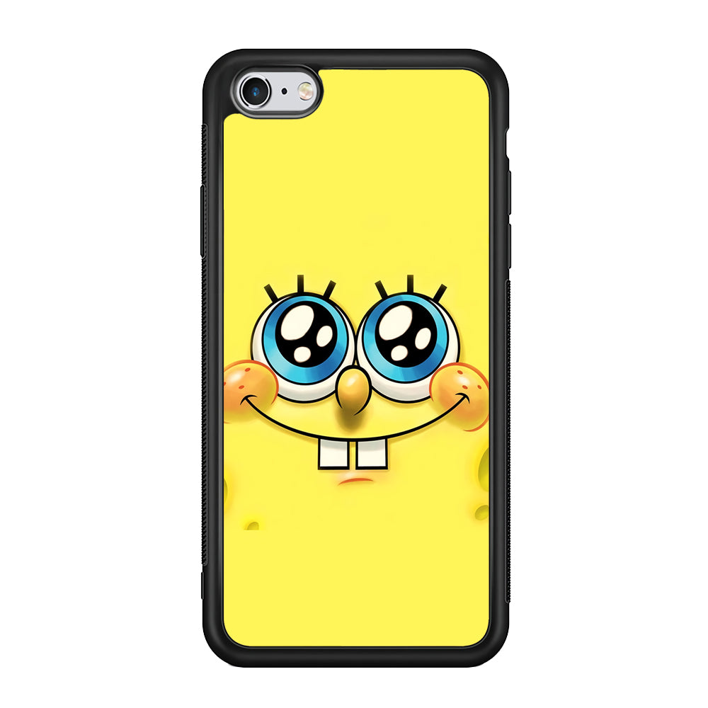Spongebob's smiling face iPhone 6 | 6s Case-Phone Case-Rubber Black (2D Case)-Altracase