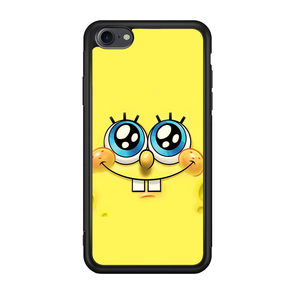Spongebob's smiling face iPhone 7 Case-Phone Case-Rubber Black (2D Case)-Altracase