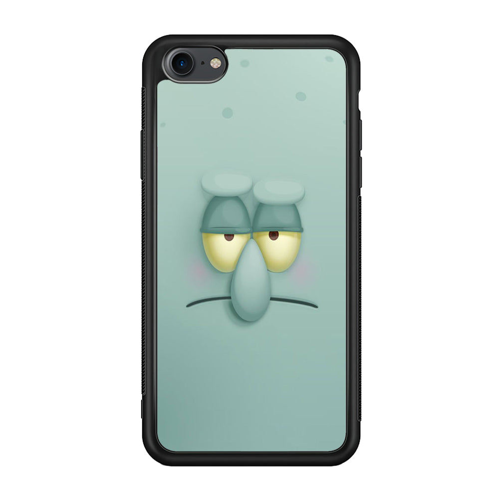 Squidward Tentacles Face iPhone 7 Case-Phone Case-Rubber Black (2D Case)-Altracase