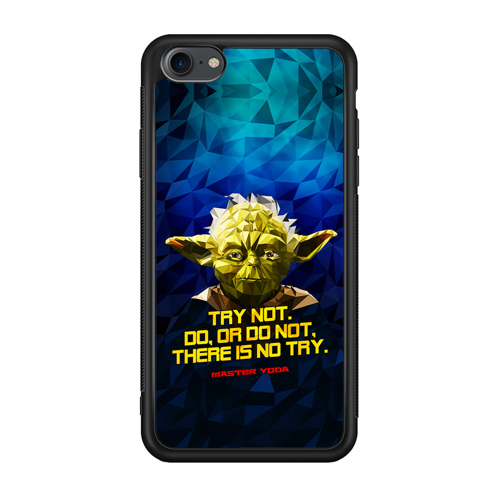 Star Wars Yoda Quote iPhone 7 Case-Phone Case-Rubber Black (2D Case)-Altracase