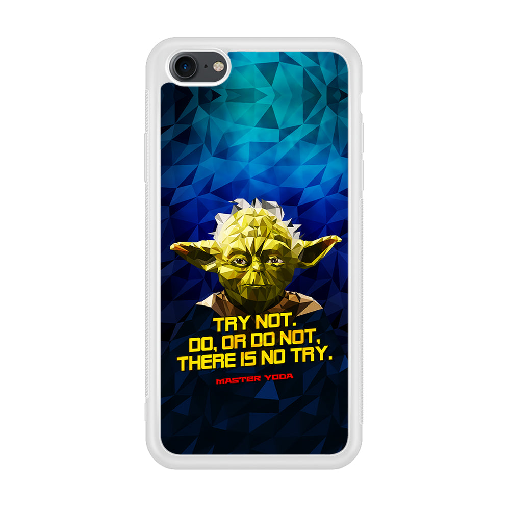 Star Wars Yoda Quote iPhone 7 Case-Phone Case-Rubber White (2D Case)-Altracase
