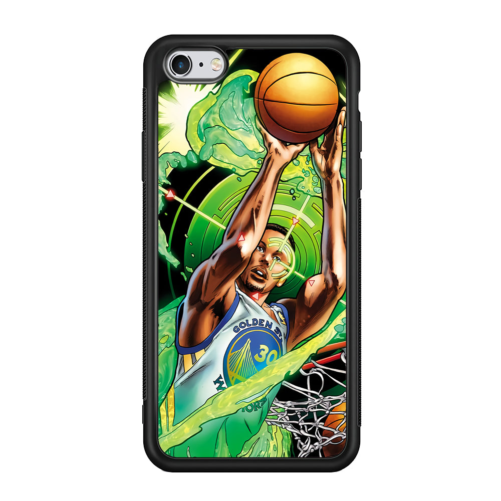 Stephen Curry Jump Art iPhone 6 | 6s Case-Phone Case-Rubber Black (2D Case)-Altracase