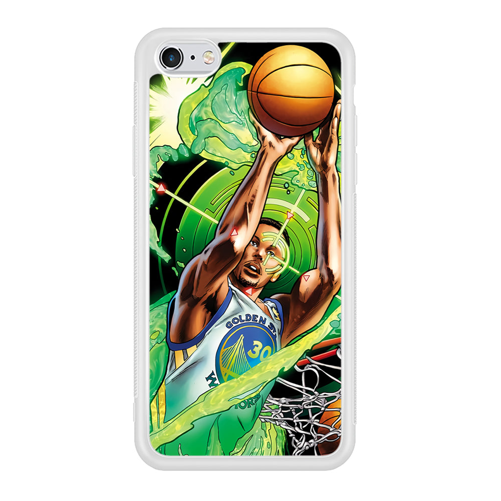 Stephen Curry Jump Art iPhone 6 | 6s Case-Phone Case-Rubber White (2D Case)-Altracase
