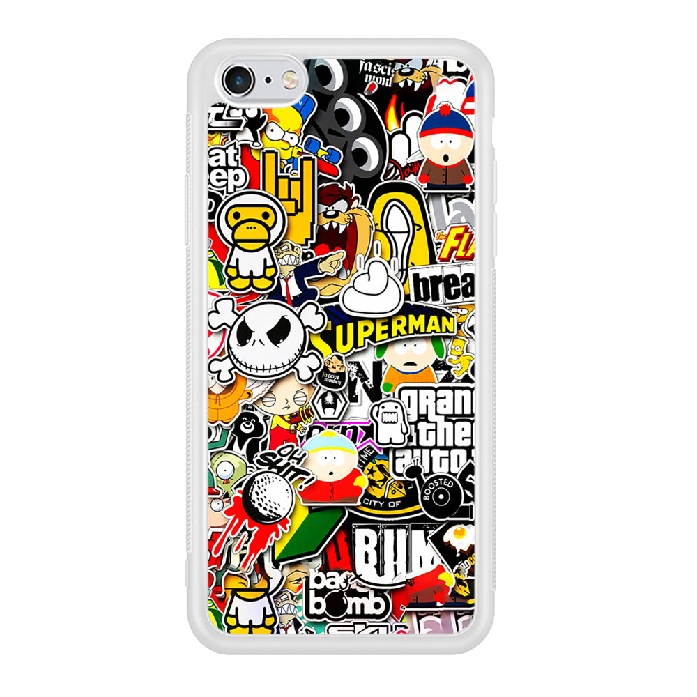 Sticker Collection Image iPhone 6 Plus | 6s Plus Case-Phone Case-Rubber White (2D Case)-Altracase