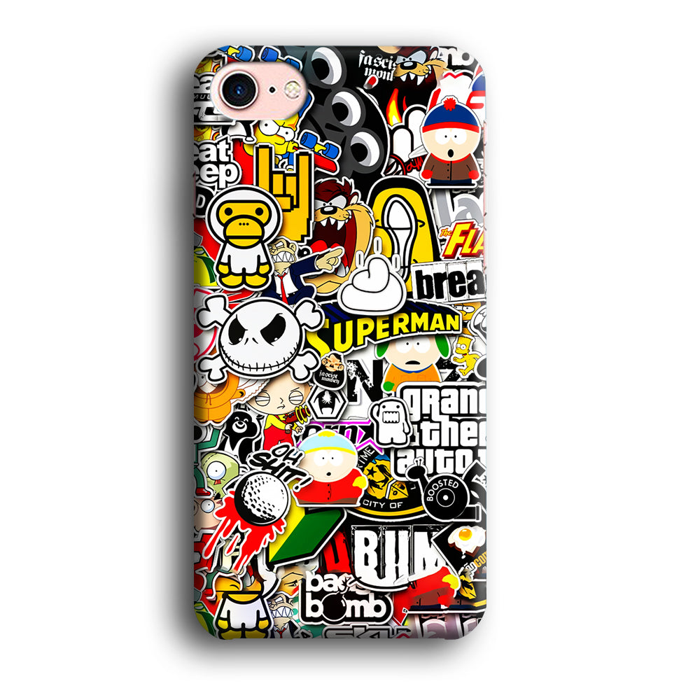Sticker Collection Image iPhone 7 Case-Phone Case-3D Case-Altracase