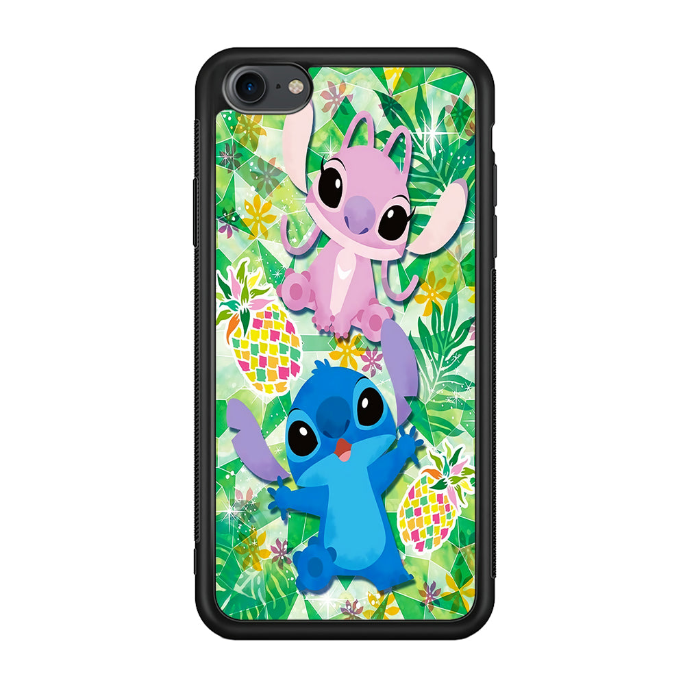 Stitch and Angel Fruit iPhone 7 Case-Phone Case-Rubber Black (2D Case)-Altracase