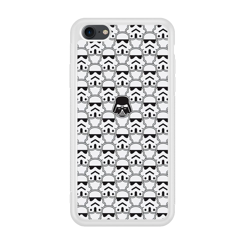 Stormtrooper Face Pattern Star Wars iPhone 7 Case-Phone Case-Rubber White (2D Case)-Altracase